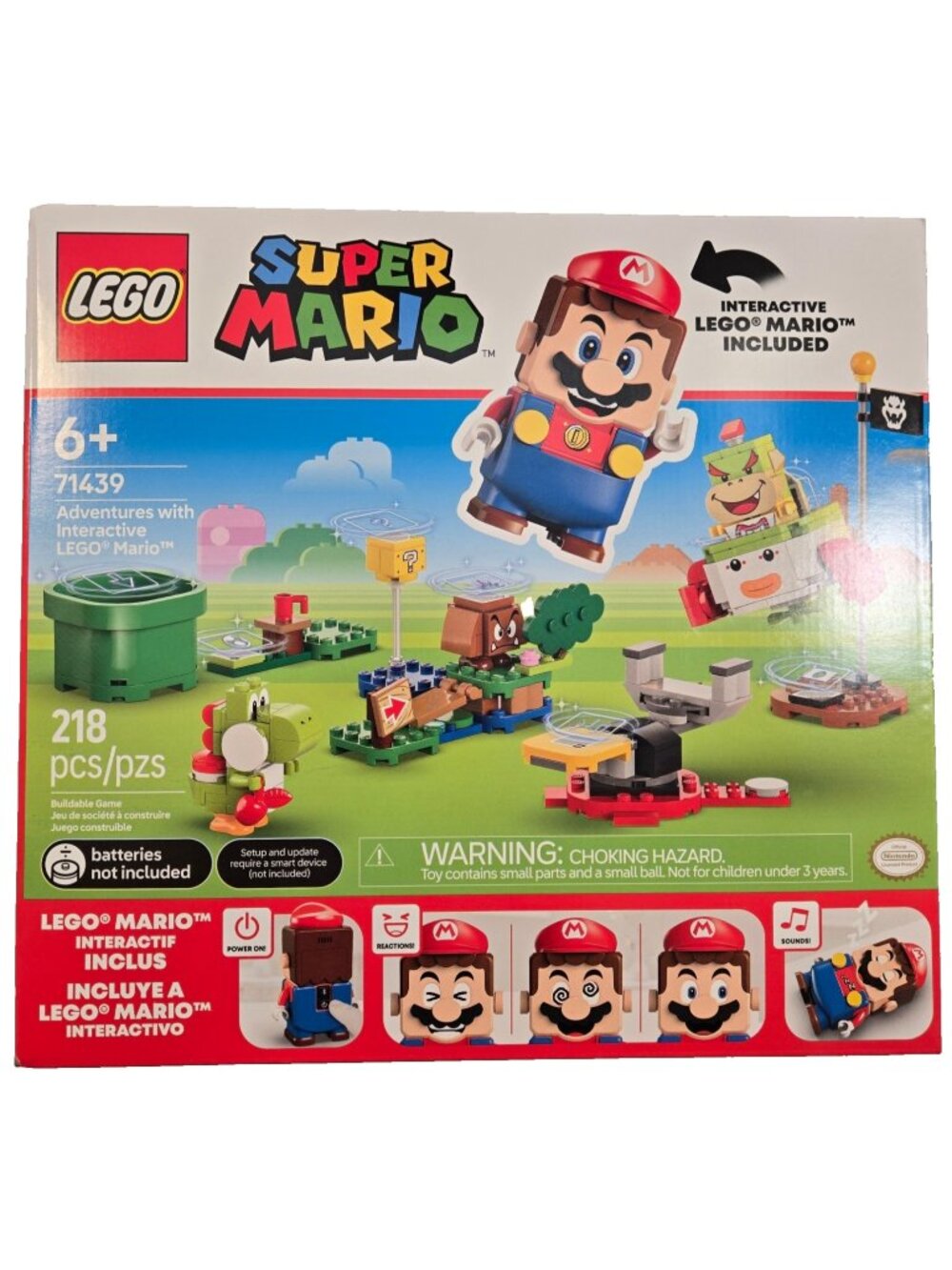 LEGO Super Mario Adventures Interactive Mario 71439 218pc Yoshi Bowser Jr New